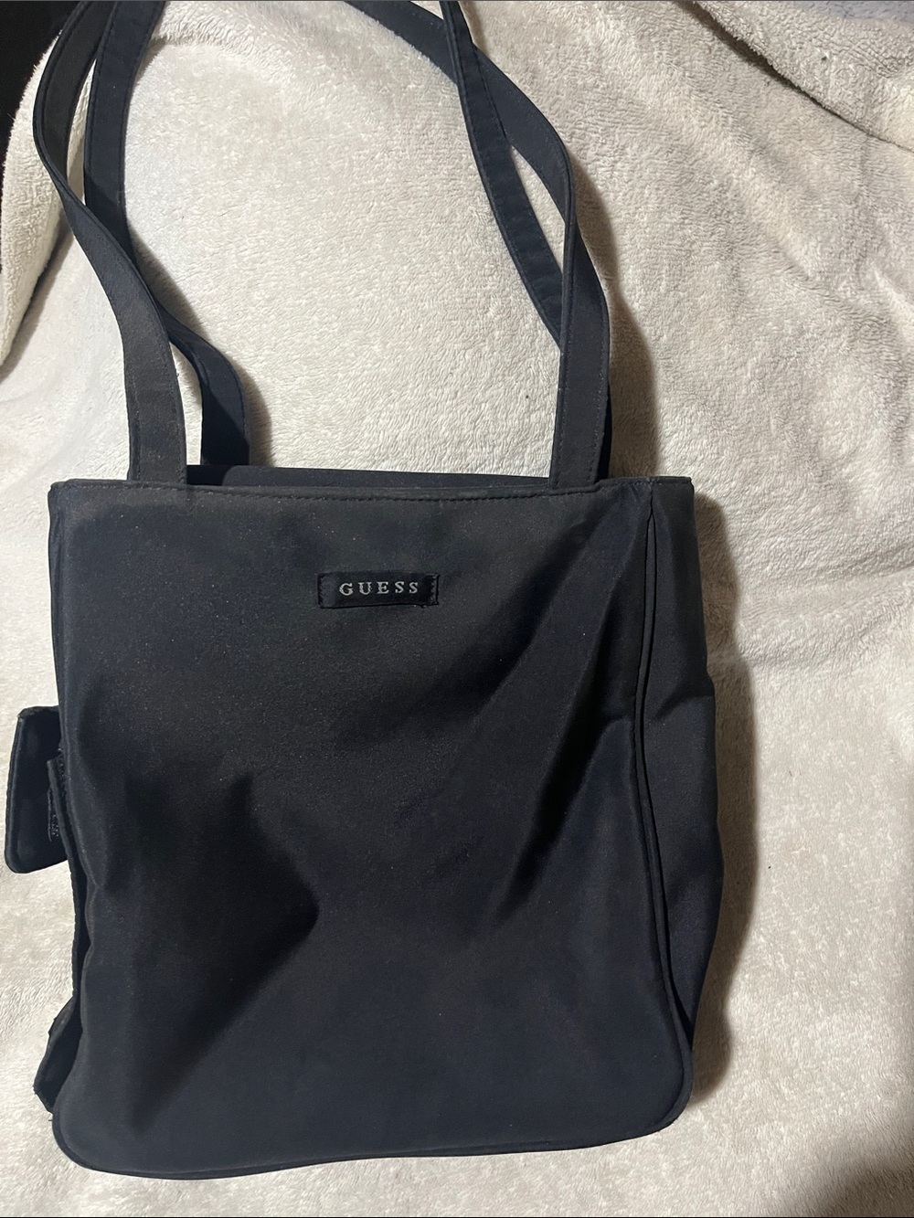 GUESS Black Nylon Messenger Shoulder Bag for Men